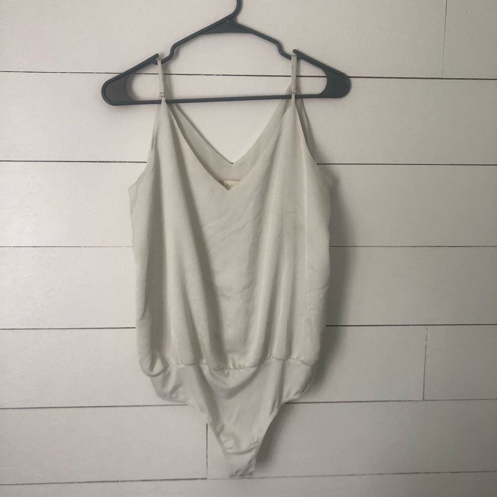 Altered State White silk bodysuit. Medium
